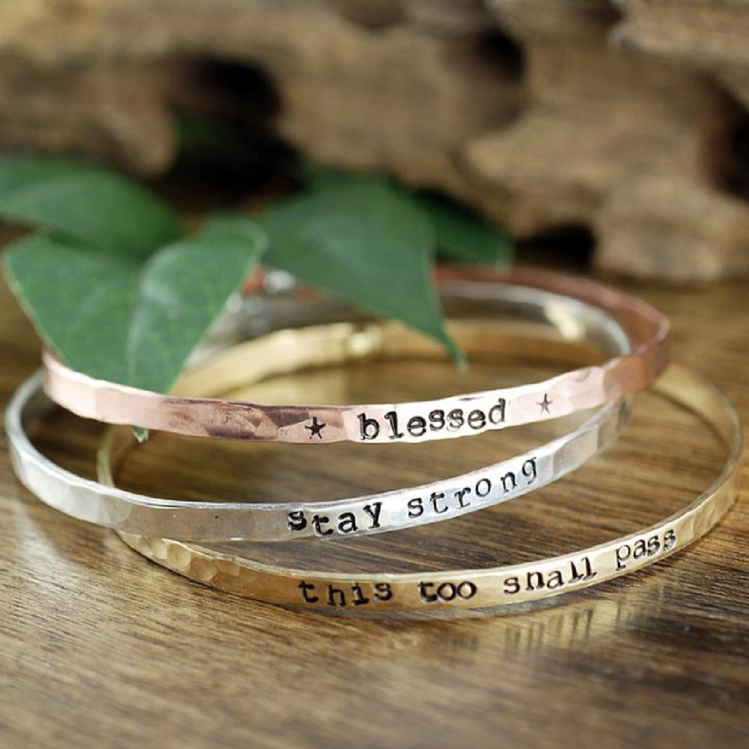 Bracelet with inspirational message shop
