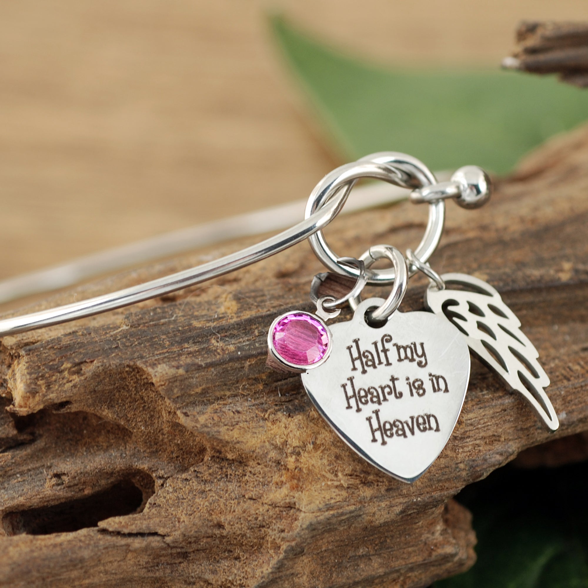 A piece of my heart lives in heaven top bracelet