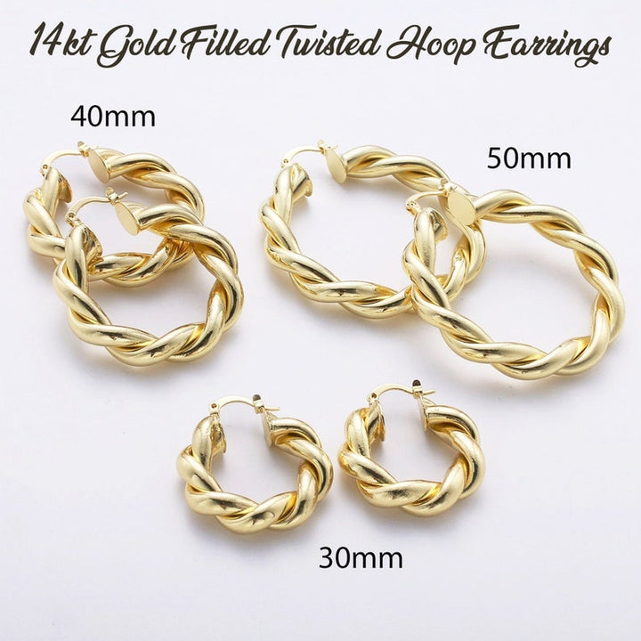 14kt Gold Filled Twisted Hoop Earring