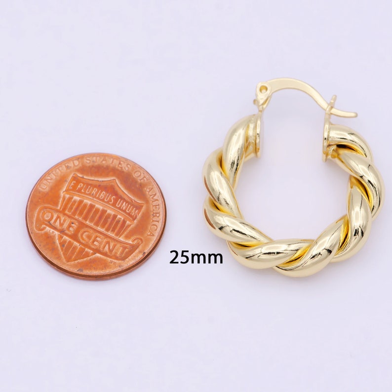 14kt Gold Filled Twisted Hoop Earring