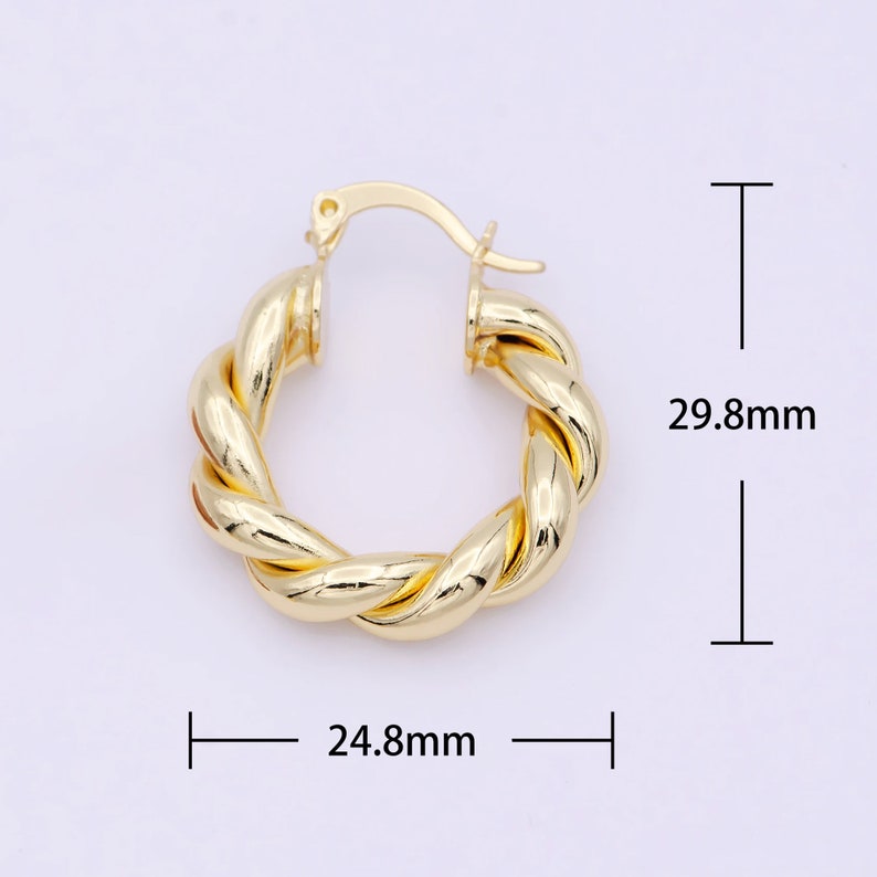 14kt Gold Filled Twisted Hoop Earring