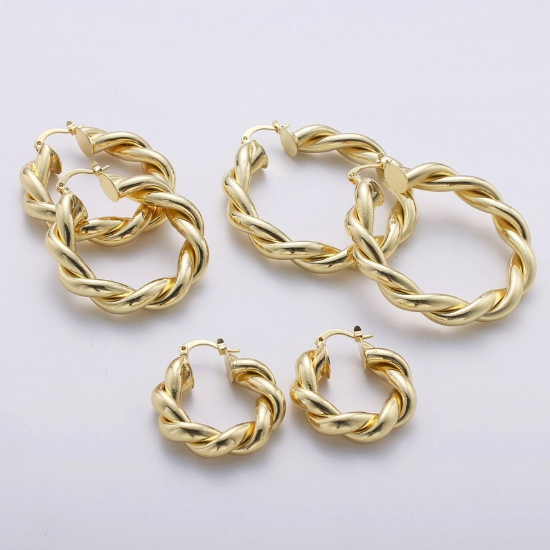 14kt Gold Filled Twisted Hoop Earring