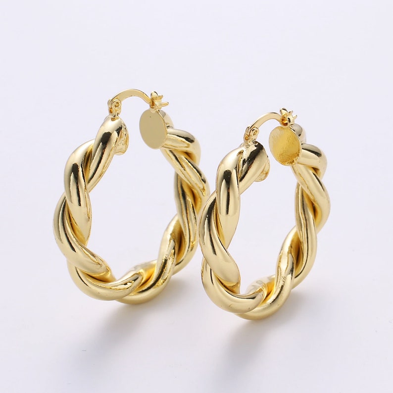 14kt Gold Filled Twisted Hoop Earring