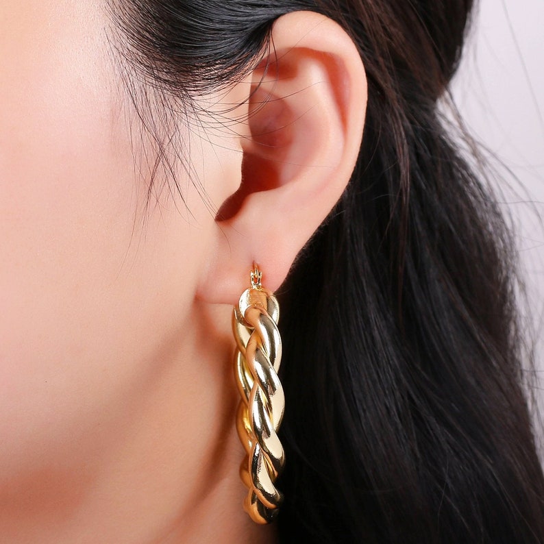 14kt Gold Filled Twisted Hoop Earring