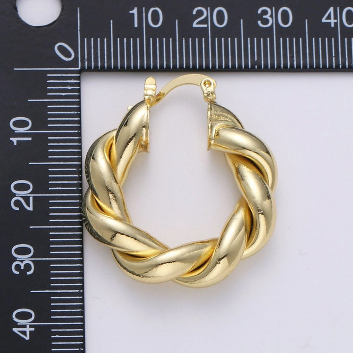 14kt Gold Filled Twisted Hoop Earring