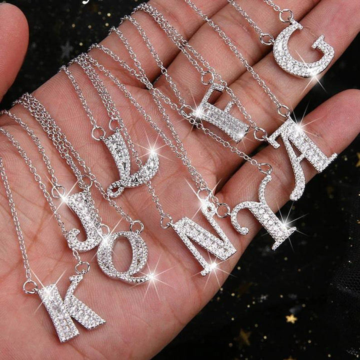 Cubic Zirconia Initial Necklace - Godfullness