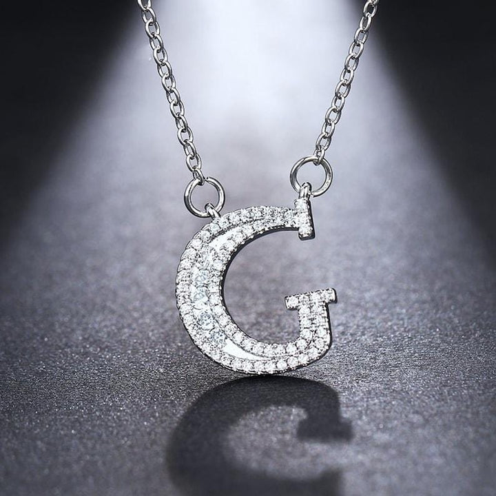 Cubic Zirconia Initial Necklace - Godfullness