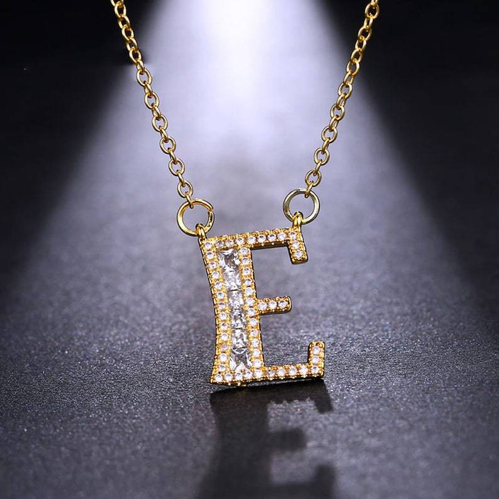 Cubic Zirconia Initial Necklace - Godfullness