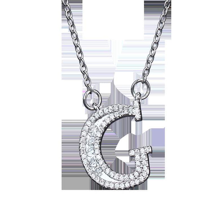Cubic Zirconia Initial Necklace - Godfullness