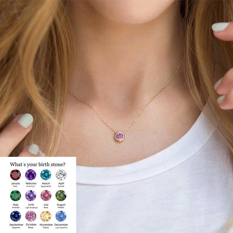 Dainty Birthstone Necklace