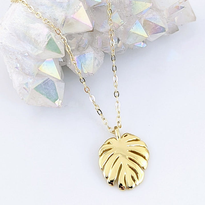 Dainty Gold Leaf Earrings
