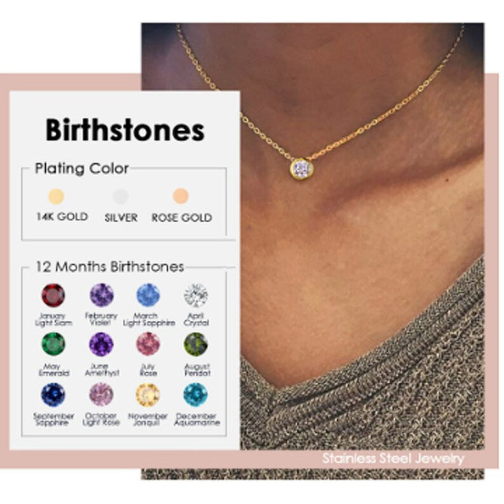 Dainty Birthstone Necklace