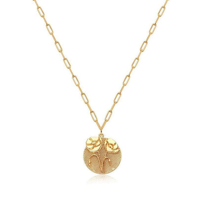 Gold Birth Flower Necklace Gifts for Women