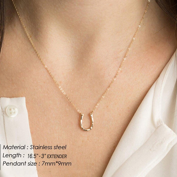 Gold Horseshoe Necklace