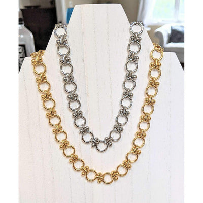 Large 18kt Gold Plated Chunky O Chain Necklace