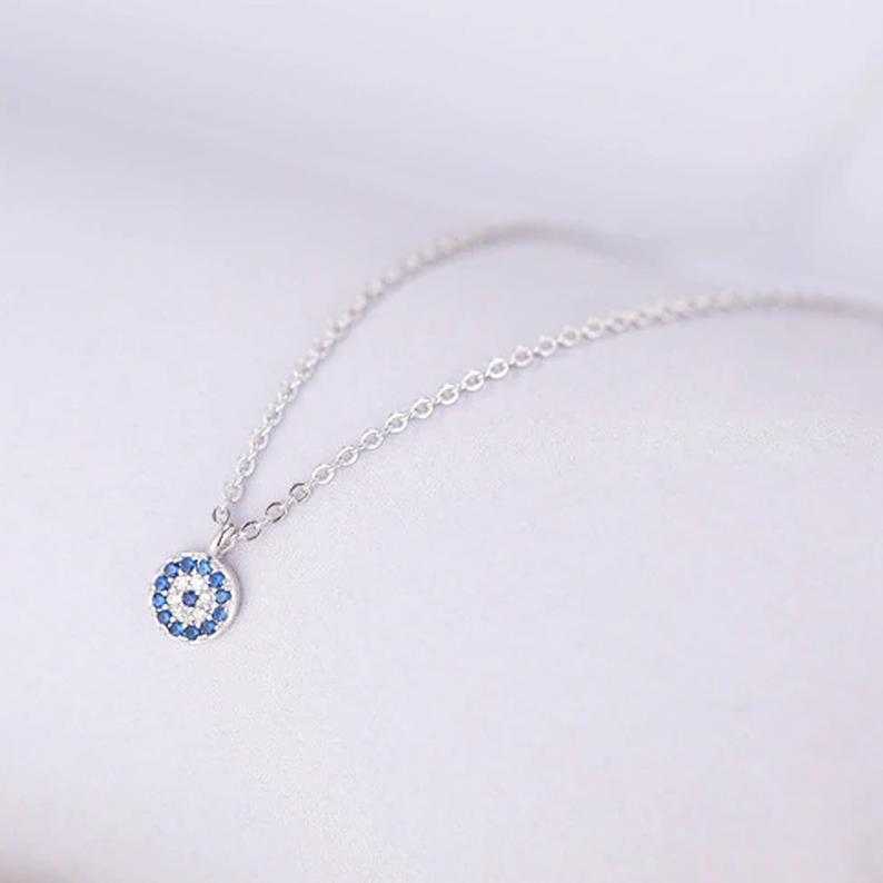 Sterling Silver Evil Eye Necklace