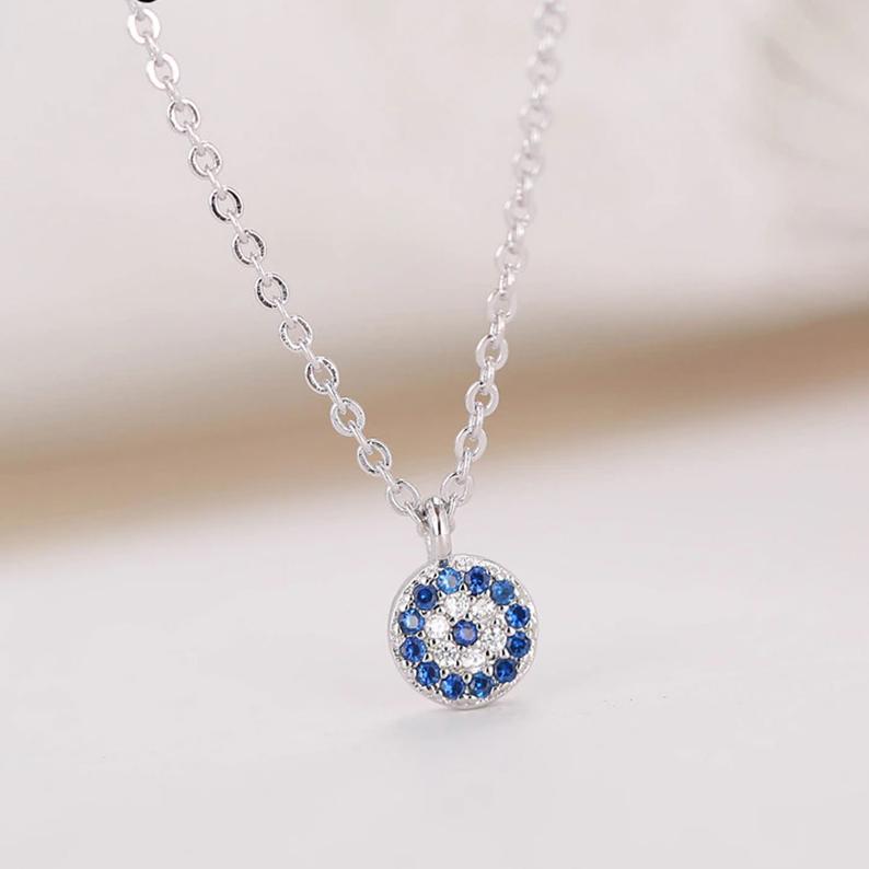 Sterling Silver Evil Eye Necklace