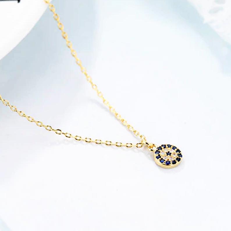 Sterling Silver Evil Eye Necklace