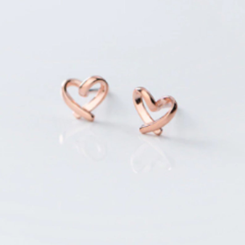 Sterling Silver Heart Stud Earrings