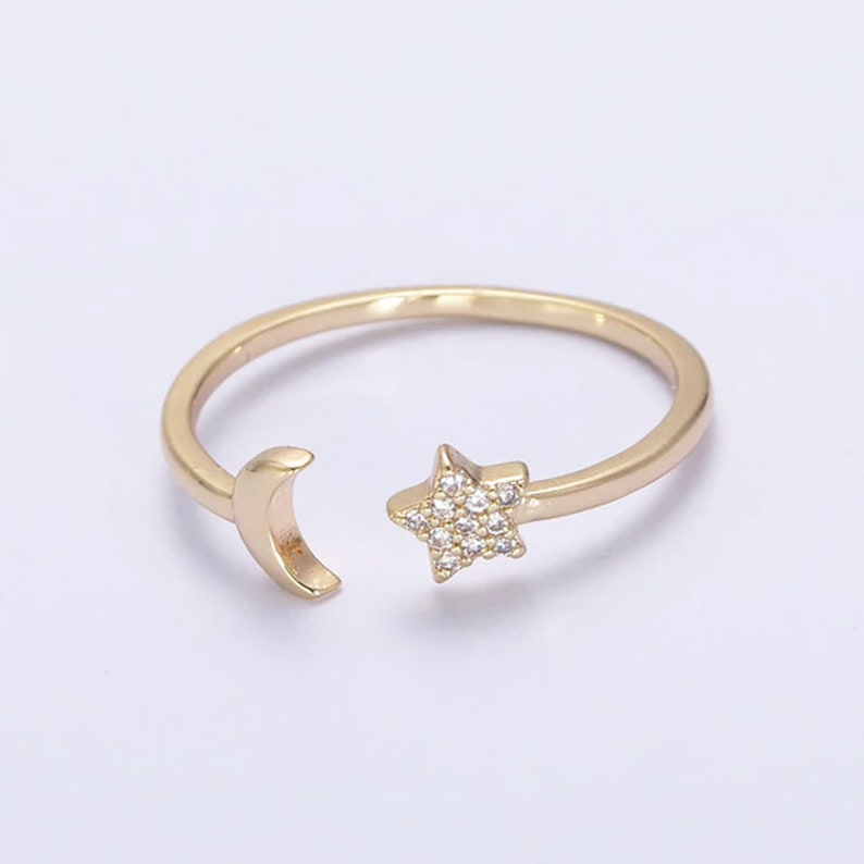 Sterling Silver Moon and Star Ring - Godfullness