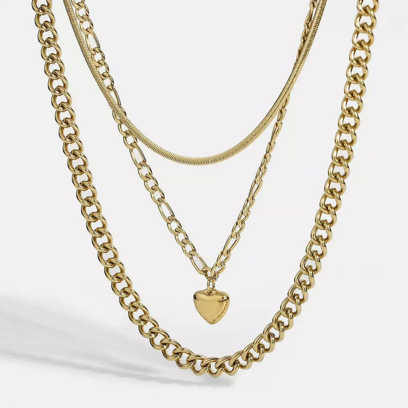 18k Gold Layered Heart Necklace