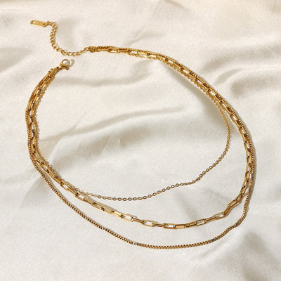 18k Multi-Layered Necklace with Initial