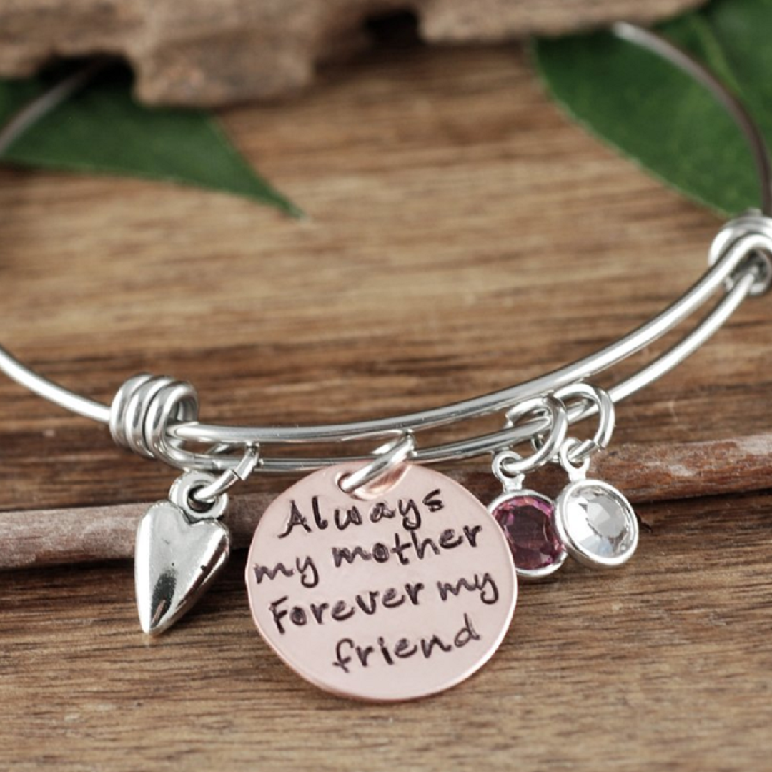 Always My Mother, Forever My Friend' Bangle Bracelet – Godfullness - Main Image
