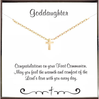First Communion Necklace for Goddaughter - Godfullness