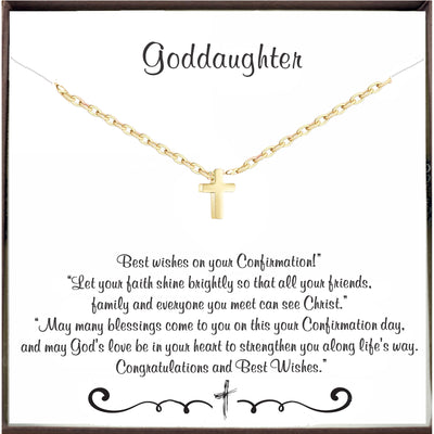 Confirmation Cross Necklace for Goddaughter - Godfullness