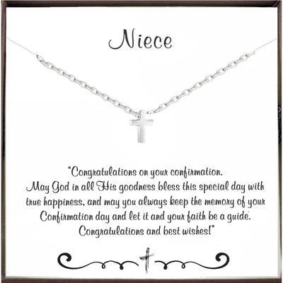 To my Niece - Confirmation Necklace with Cross - Godfullness