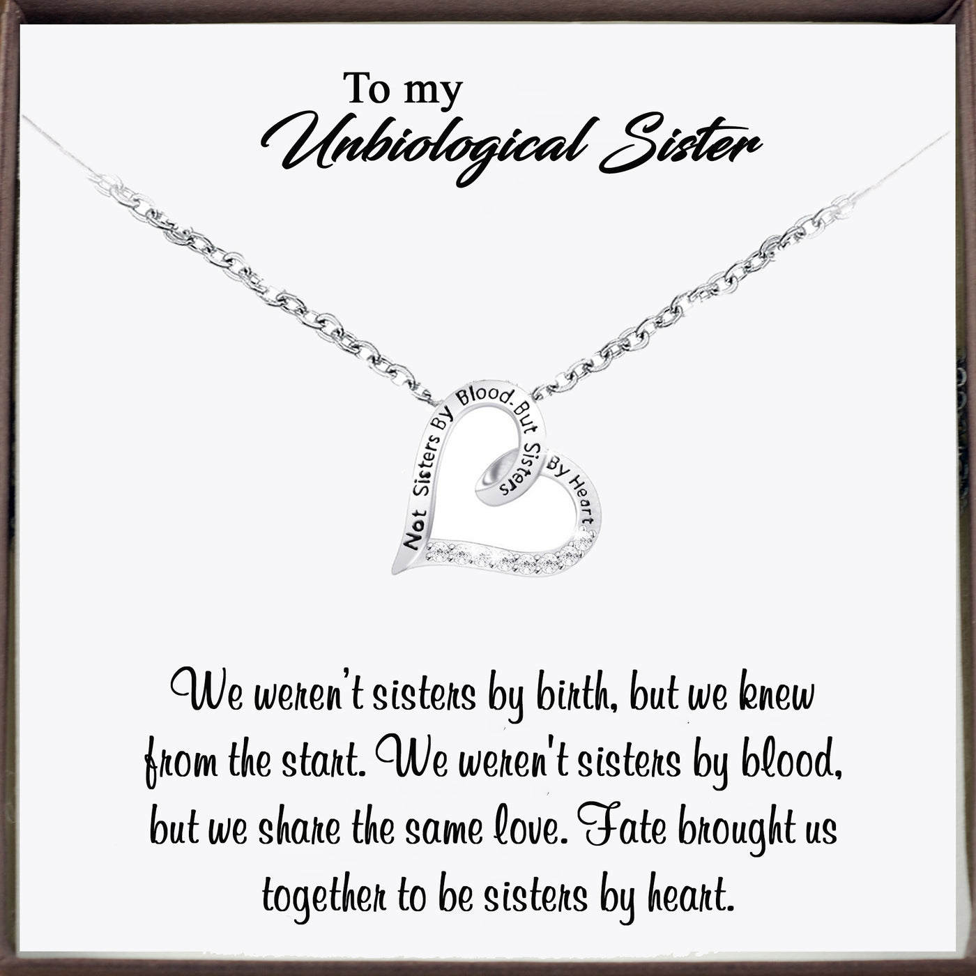 Not Sisters by Blood but Sisters by Heart Necklace - Godfullness