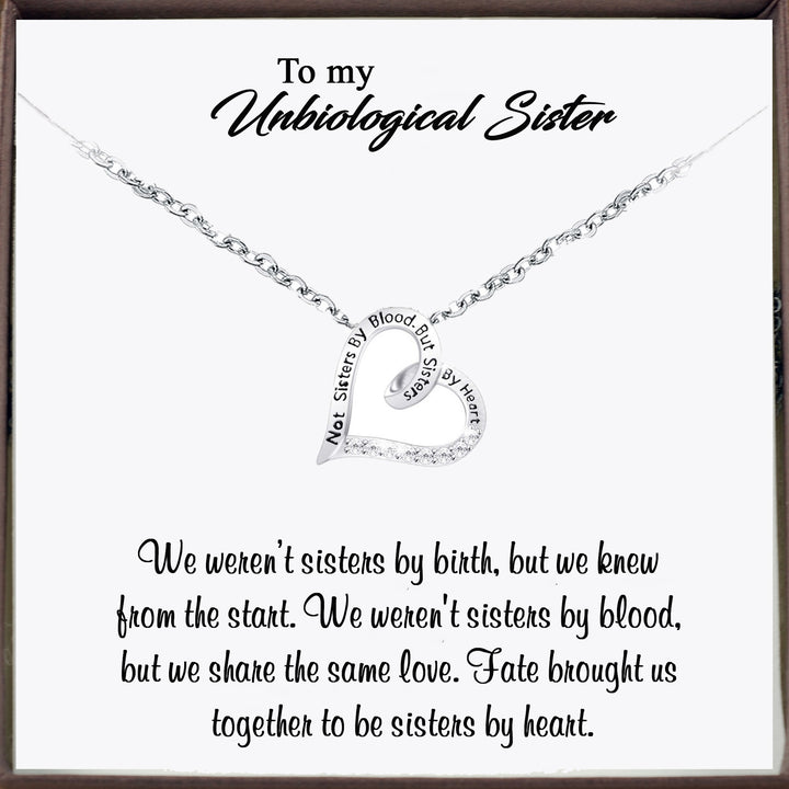 Not sisters by blood but sisters by heart necklace store