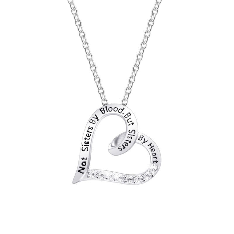 Not sisters by blood but sisters by heart sterling silver shop