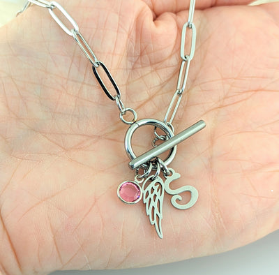 Personalized Paperclip Memorial Necklace