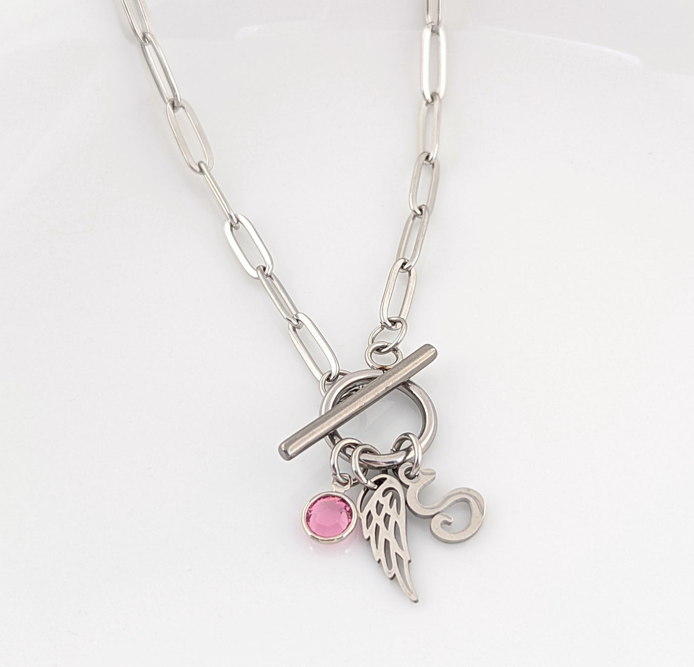 Personalized Paperclip Memorial Necklace