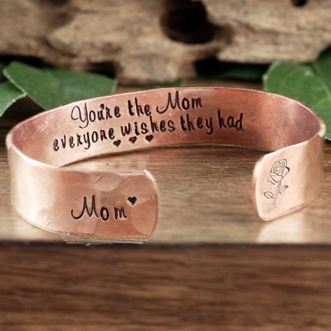 Personalized Mother's Cuff Bracelet