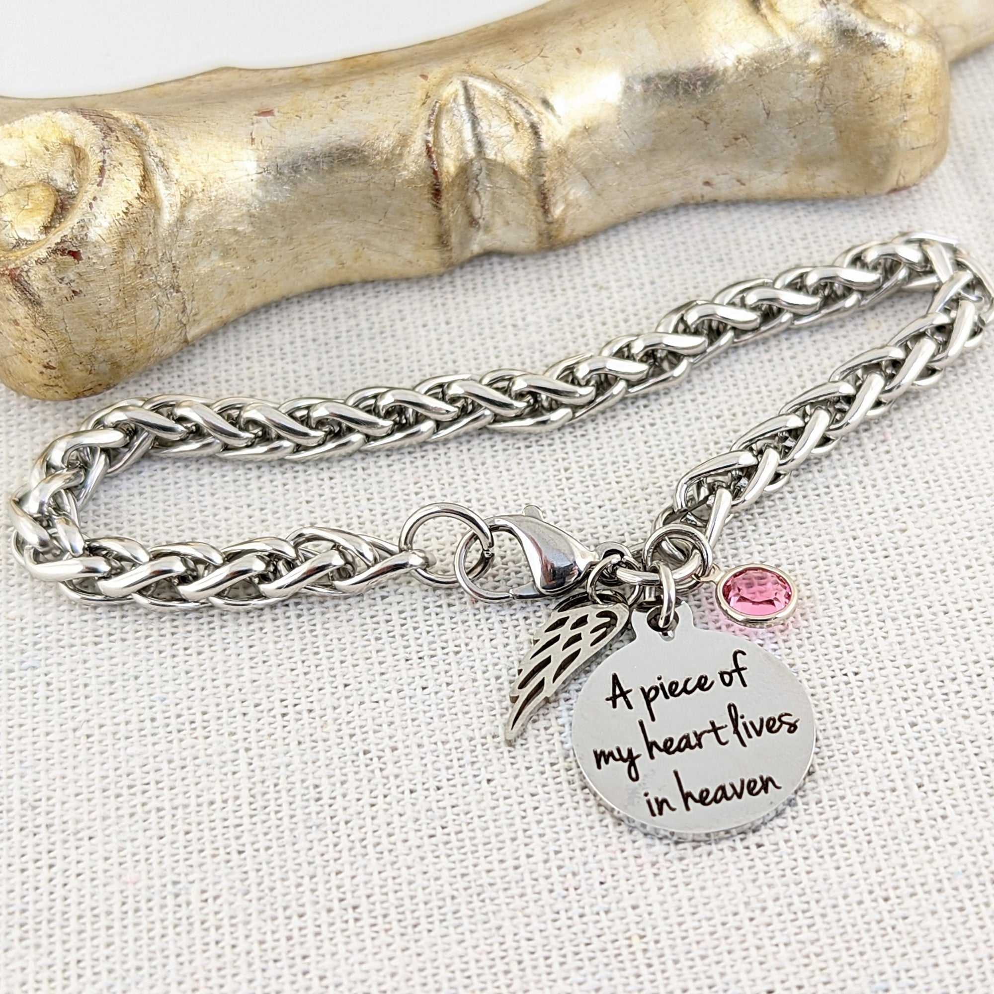 A piece of my heart lives outlet in heaven bracelet