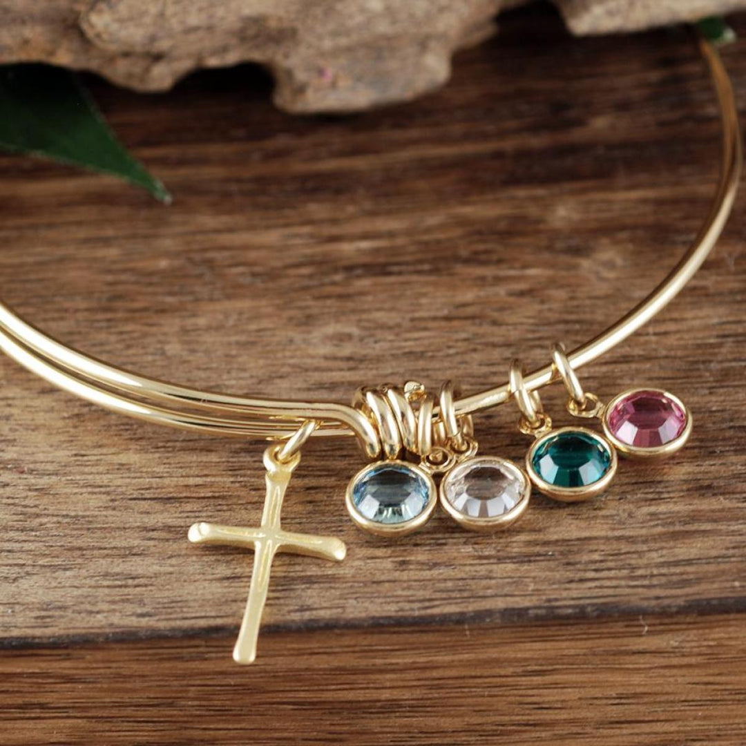 Spiritual Birthstone Cross Bracelet - Godfullness