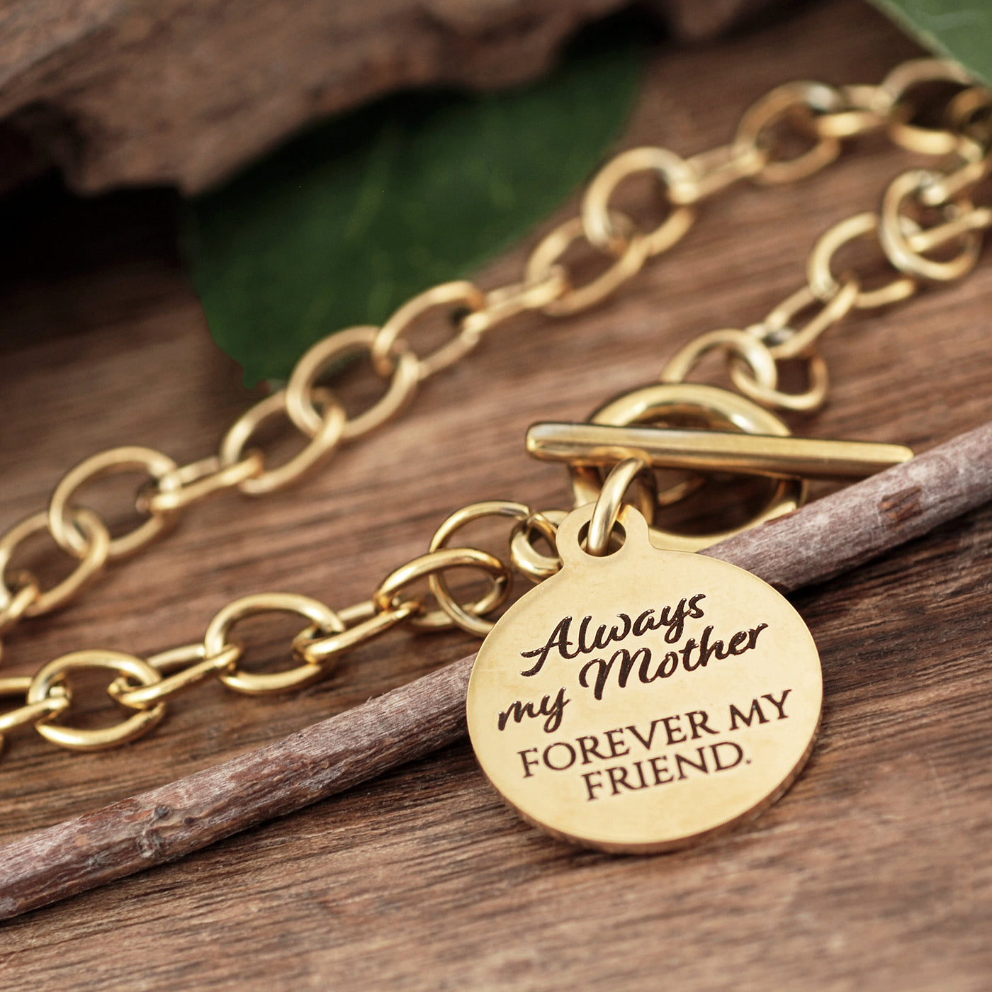 Always my Mother Forever my Friend Chain Link Bracelet - Godfullness