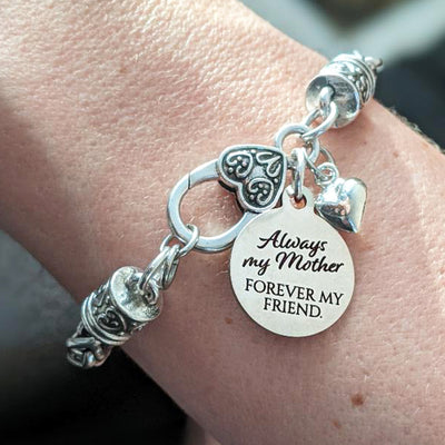 Always my Mother Forever my Friend Silver Bracelet