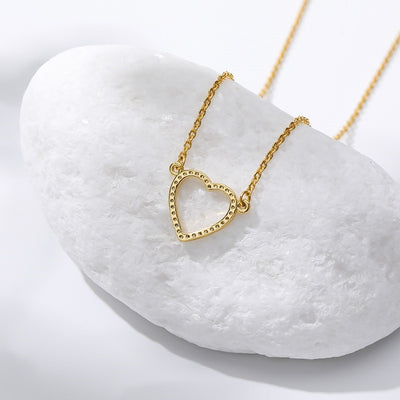 To my Daughter -  Gold Crystal Heart Necklace - Godfullness