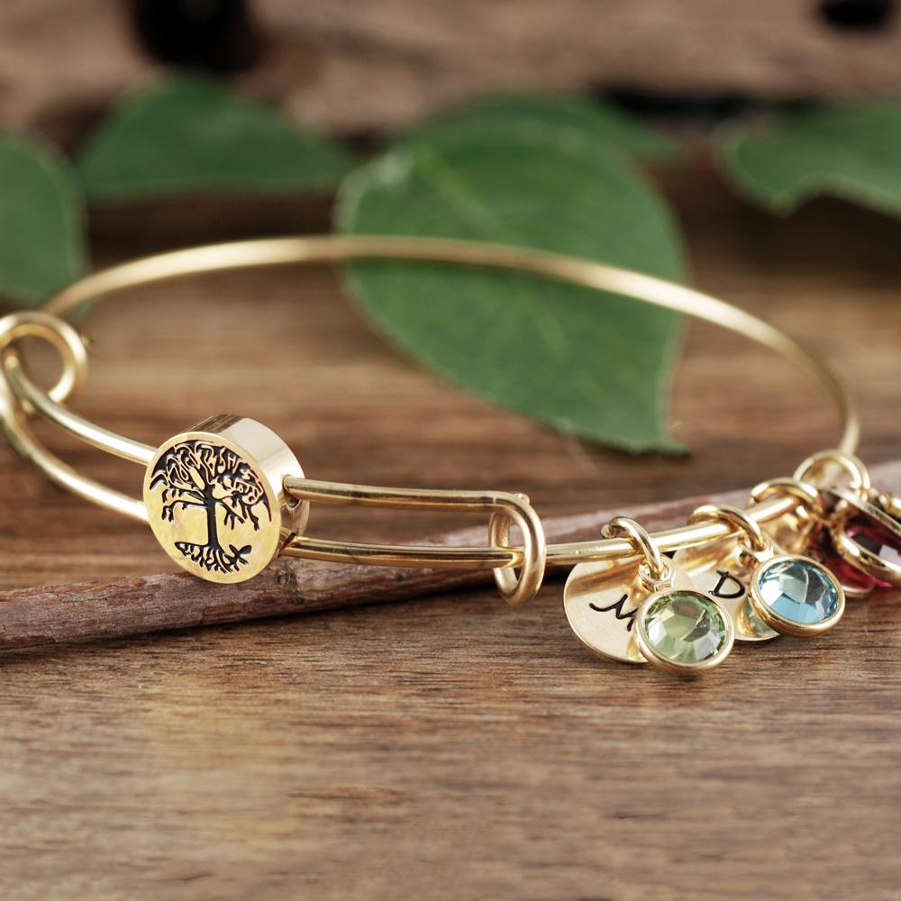 Family Tree Birthstone + Discs Bracelet – Godfullness