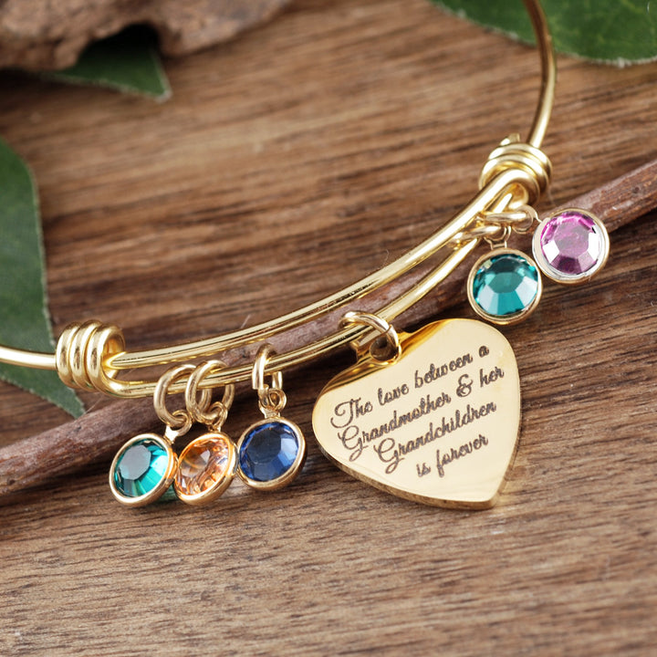 Stainless Steel Grandmother Birthstone Bracelet - Godfullness