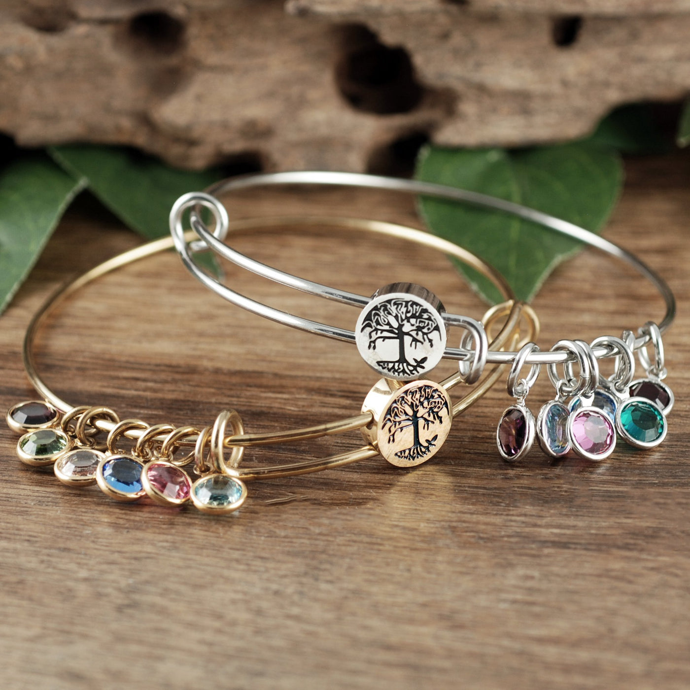 Family tree birthstone bracelet Clearance
