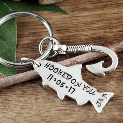 Hooked on You with Fish Hook Keychain - Godfullness