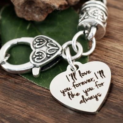As long as I'm living my Mommy you'll be Antique Silver Bracelet - Godfullness