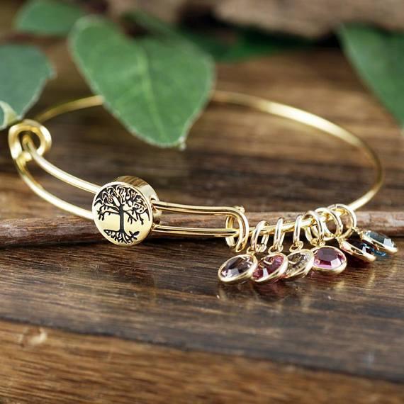 Family Tree Birthstone Bracelet - Godfullness