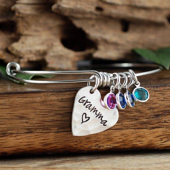 Heart Pendant Birthstone Bracelet - Godfullness