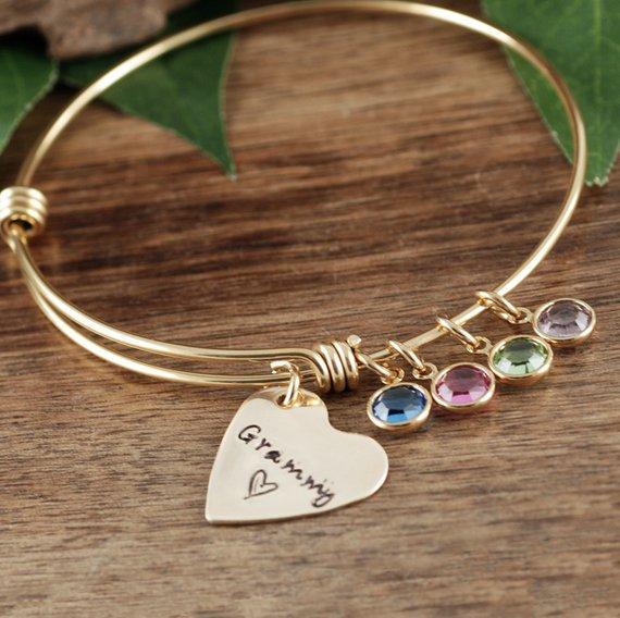 Heart Pendant Birthstone Bracelet - Godfullness
