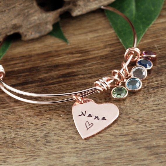 Heart Pendant Birthstone Bracelet - Godfullness